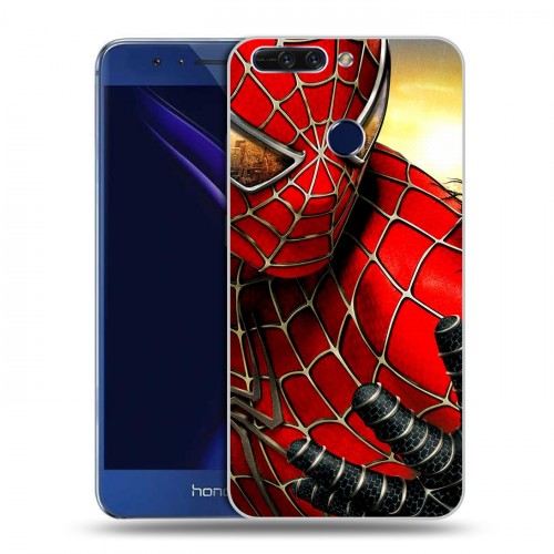 Дизайнерский пластиковый чехол для Huawei Honor 8 Pro Человек-паук