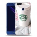 Дизайнерский пластиковый чехол для Huawei Honor 8 Pro Кофе напиток