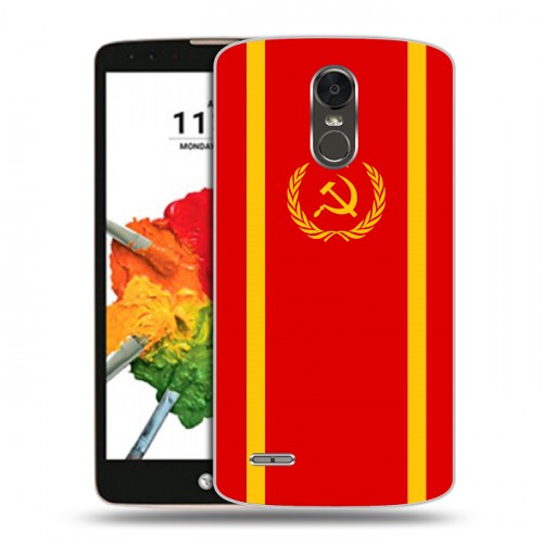 Дизайнерский пластиковый чехол для LG Stylus 3 Флаг СССР