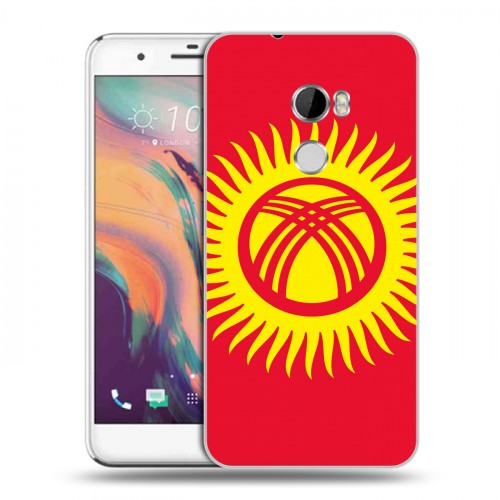 Дизайнерский пластиковый чехол для HTC One X10 флаг Киргизии