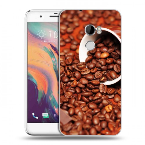 Дизайнерский пластиковый чехол для HTC One X10 кофе текстуры