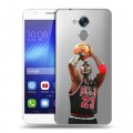 Полупрозрачный дизайнерский пластиковый чехол для Huawei Honor 6C НБА