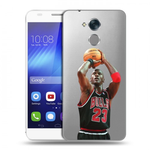 Полупрозрачный дизайнерский пластиковый чехол для Huawei Honor 6C НБА