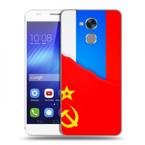 Дизайнерский пластиковый чехол для Huawei Honor 6C Флаг СССР 