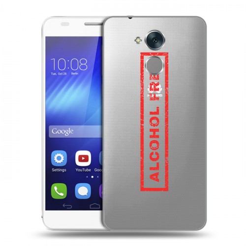 Полупрозрачный дизайнерский пластиковый чехол для Huawei Honor 6C Прозрачные надписи 1