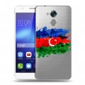 Полупрозрачный дизайнерский пластиковый чехол для Huawei Honor 6C Флаг Азербайджана