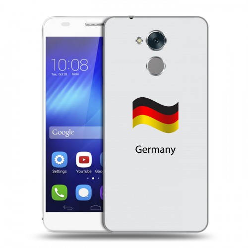 Дизайнерский пластиковый чехол для Huawei Honor 6C Флаг Германии