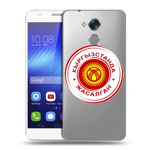 Полупрозрачный дизайнерский пластиковый чехол для Huawei Honor 6C флаг Киргизии
