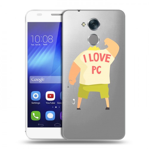 Полупрозрачный дизайнерский пластиковый чехол для Huawei Honor 6C Прозрачное IT
