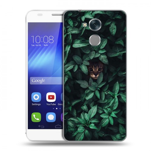 Дизайнерский пластиковый чехол для Huawei Honor 6C Нуарные листья
