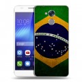 Дизайнерский пластиковый чехол для Huawei Honor 6C Флаг Бразилии