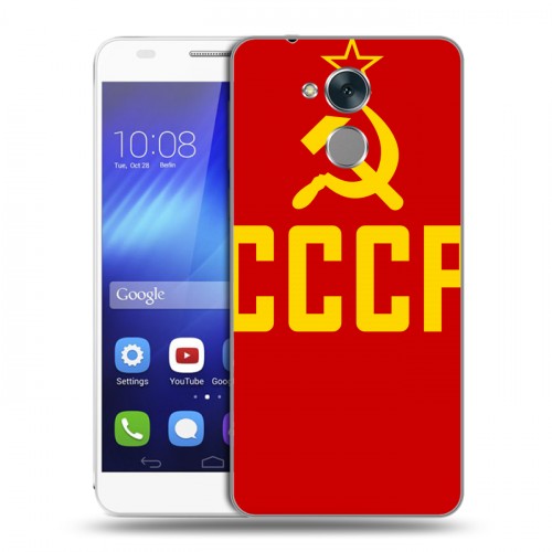 Дизайнерский пластиковый чехол для Huawei Honor 6C Флаг СССР