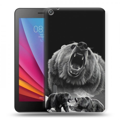 Дизайнерский силиконовый чехол для Huawei MediaPad T3 7 Схватка медведей