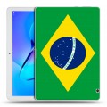 Дизайнерский силиконовый чехол для Huawei MediaPad T3 10 Флаг Бразилии