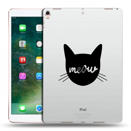 Полупрозрачный дизайнерский пластиковый чехол для Ipad Pro 10.5 Прозрачные кошки