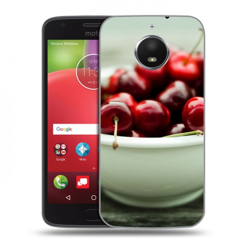 Дизайнерский силиконовый чехол для Motorola Moto E4 Plus Вишня