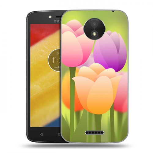 Дизайнерский пластиковый чехол для Motorola Moto C Plus Романтик цветы