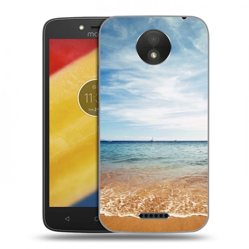 Дизайнерский пластиковый чехол для Motorola Moto C Plus пляж