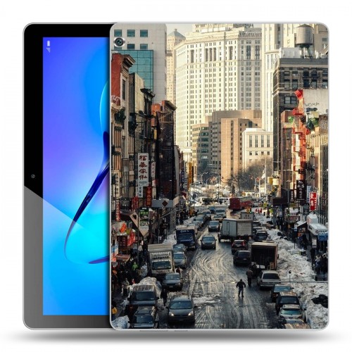 Дизайнерский силиконовый чехол для Huawei MediaPad M3 Lite 10 Нью-Йорк