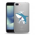 Полупрозрачный дизайнерский пластиковый чехол для Asus ZenFone 4 Max Прозрачные акулы