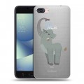 Полупрозрачный дизайнерский пластиковый чехол для Asus ZenFone 4 Max Прозрачные слоны