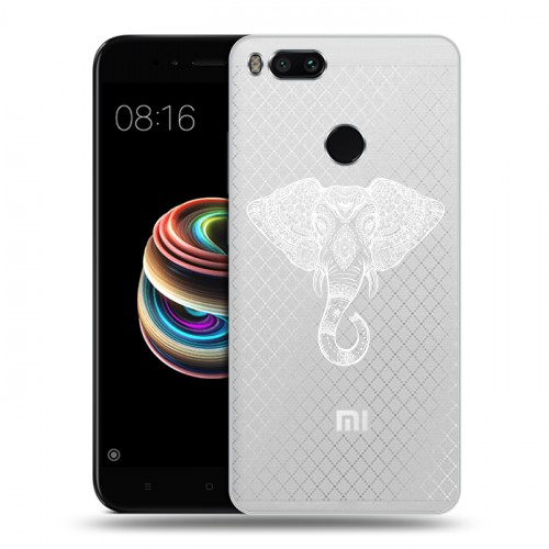 Полупрозрачный дизайнерский пластиковый чехол для Xiaomi Mi5X Прозрачные слоны