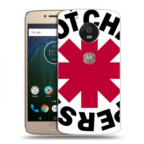 Дизайнерский силиконовый чехол для Motorola Moto G5s Red Hot Chili Peppers
