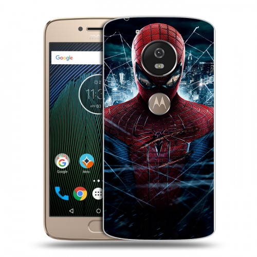 Дизайнерский силиконовый чехол для Motorola Moto G5s Человек -паук
