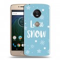 Дизайнерский силиконовый чехол для Motorola Moto G5s снежинки