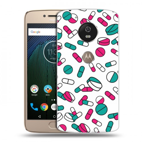 Дизайнерский силиконовый чехол для Motorola Moto G5s Разноцветные таблетки