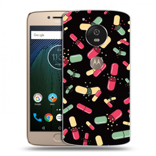 Дизайнерский пластиковый чехол для Motorola Moto G5s Разноцветные таблетки