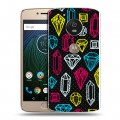 Дизайнерский силиконовый чехол для Motorola Moto G5s Яркие алмазы