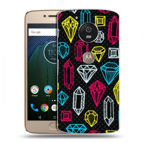 Дизайнерский силиконовый чехол для Motorola Moto G5s Яркие алмазы