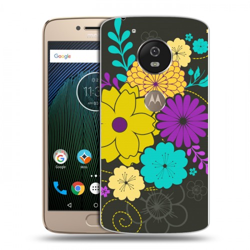 Дизайнерский силиконовый чехол для Motorola Moto G5s Цветы кимоно