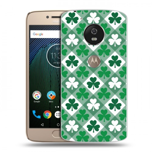 Дизайнерский силиконовый чехол для Motorola Moto G5s Клеверные шаблоны