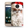 Дизайнерский силиконовый чехол для Motorola Moto G5s Дед мороз и Санта