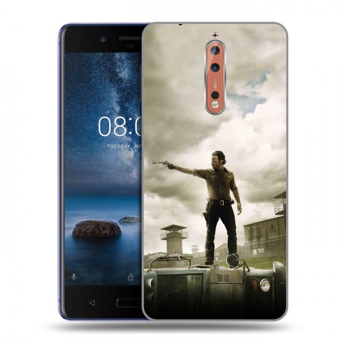 Дизайнерский пластиковый чехол для Nokia 8 ходячие мертвецы