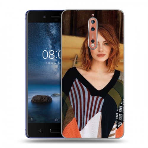 Дизайнерский пластиковый чехол для Nokia 8 Эмма Стоун