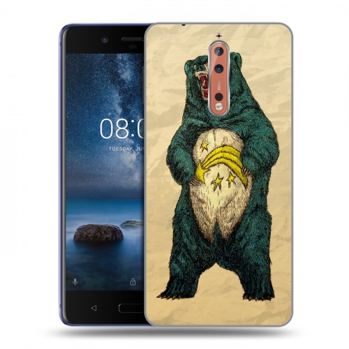 Дизайнерский пластиковый чехол для Nokia 8 Медведи