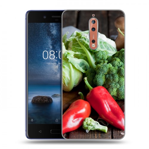 Дизайнерский пластиковый чехол для Nokia 8 Овощи