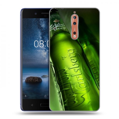 Дизайнерский пластиковый чехол для Nokia 8 Carlsberg