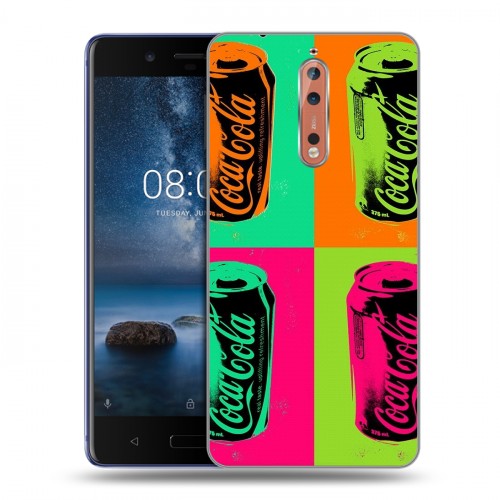 Дизайнерский пластиковый чехол для Nokia 8 Coca-cola