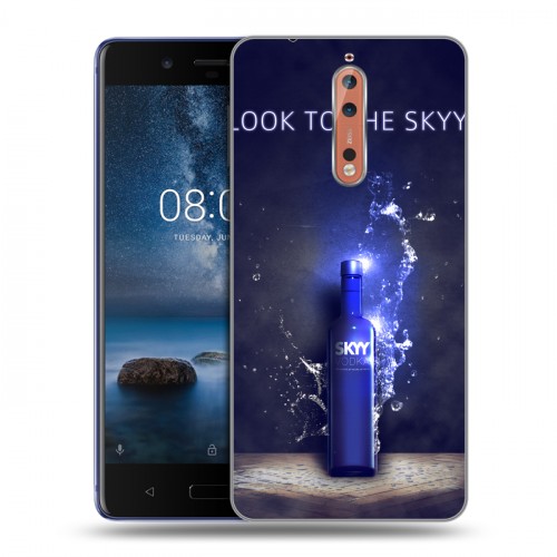 Дизайнерский пластиковый чехол для Nokia 8 Skyy Vodka