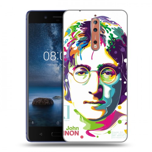 Дизайнерский пластиковый чехол для Nokia 8 Джон Леннон