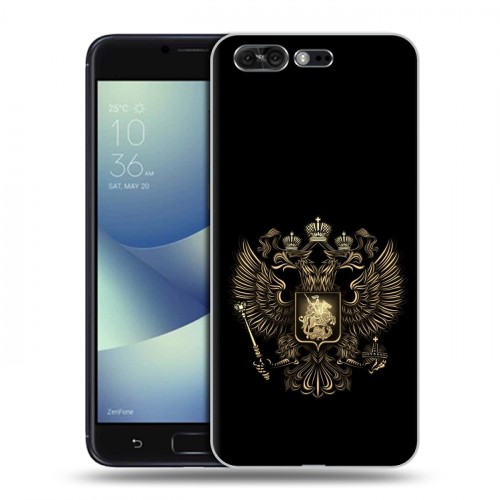 Дизайнерский силиконовый чехол для ASUS ZenFone 4 Pro герб России золотой