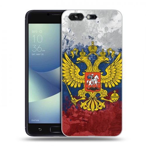 Дизайнерский силиконовый чехол для ASUS ZenFone 4 Pro Российский флаг и герб