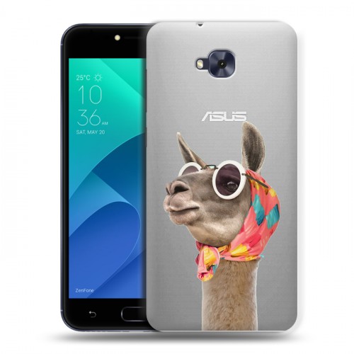 Полупрозрачный дизайнерский пластиковый чехол для ASUS ZenFone 4 Selfie Мятные звери