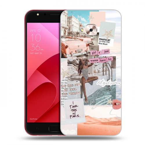 Дизайнерский пластиковый чехол для ASUS ZenFone 4 Selfie Pro Коллаж