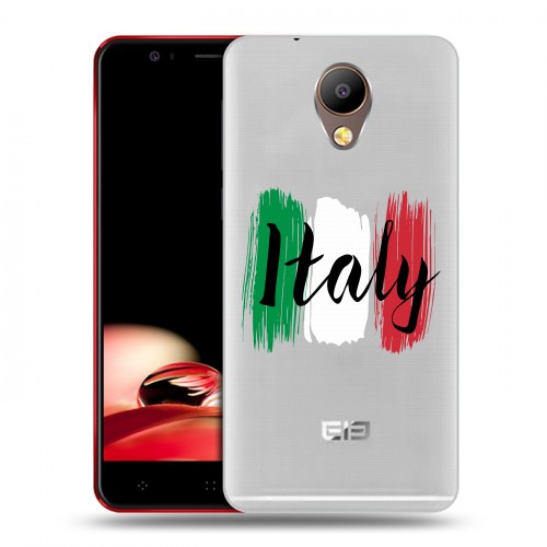 Полупрозрачный дизайнерский пластиковый чехол для Elephone P8 Флаг Италии