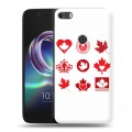 Дизайнерский силиконовый чехол для Alcatel Idol 5 Флаг Канады
